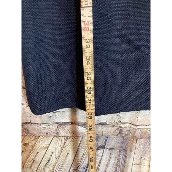 Antonio Melania Dress Womens 10 White & Navy Sheath Colorblock Ruffle Neck Work - Picture 13 of 14